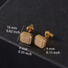 Boucles d'Oreilles Carrées 9mm – Image 4