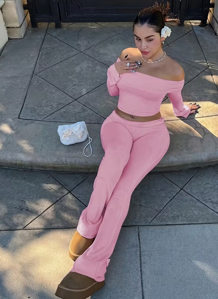 Ensemble Femme Printemps & Automne – Couleur Unie – Image 3