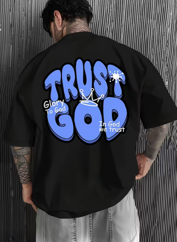 T‑shirt homme décontracté motif Trust God