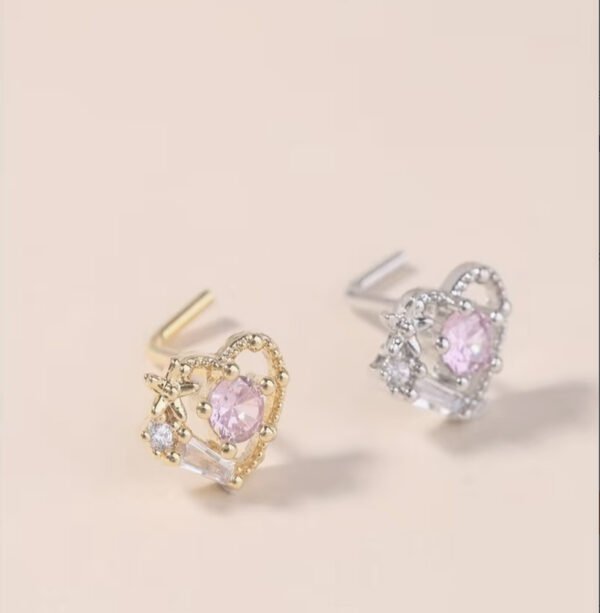 Bijou de Nez Pink Romance – Zircone & Cuivre