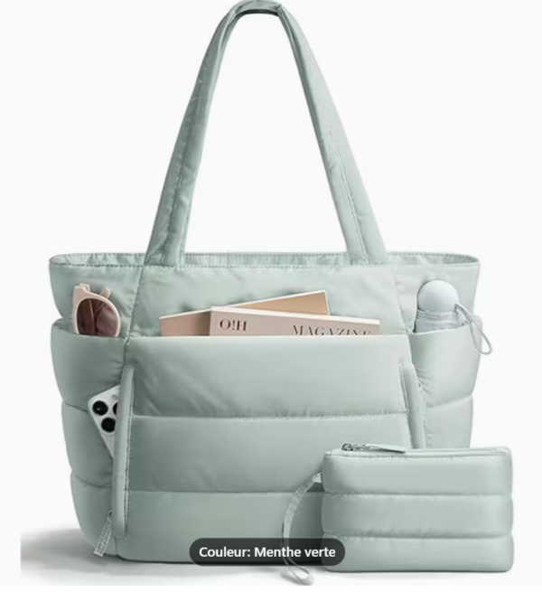 Ensemble 2 Pièces : Le Grand Sac Tote & Sa Pochette Assortie