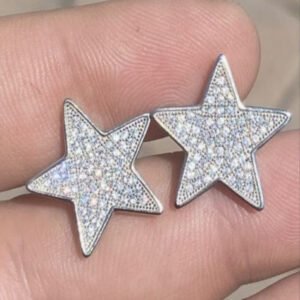 Boucles d'Oreilles Sculptées en Cuivre & Zircone