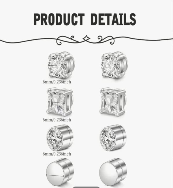 4 Paires Magnétiques Sans Perçage
