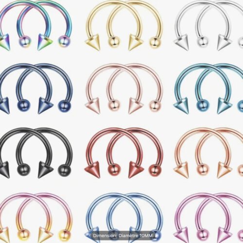 Collection Piercing 16G : Balles & Flèches (Acier Inoxydable)