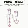Duo "Pink Butterfly Love" – 2 Faux Piercings de Nombril Ajustables