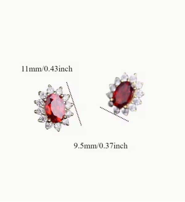 Boucles d'Oreilles "Rouge Passion