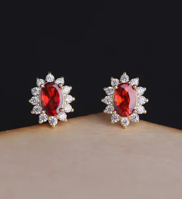 Boucles d'Oreilles "Rouge Passion