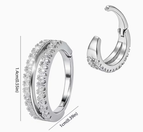 Rectangle 68 Bague de Nez "Double Illusion