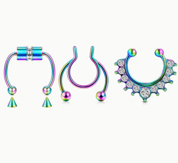 Faux Anneau de Nez & Manchette d'Oreille