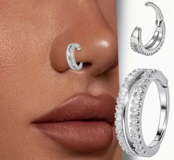 Rectangle 69 Bague de Nez "Double Illusion
