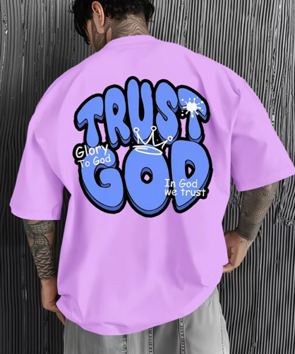 T‑shirt homme décontracté motif Trust God