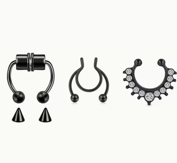 Faux Anneau de Nez & Manchette d'Oreille