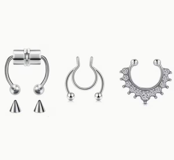 Faux Anneau de Nez & Manchette d'Oreille