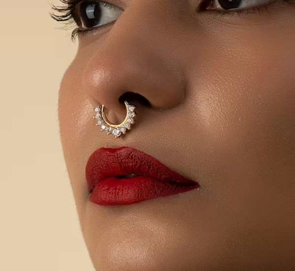 Faux Anneau de Nez & Manchette d'Oreille