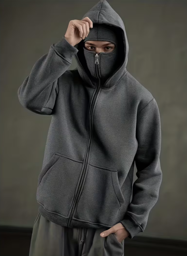 Hoodie mixte tendance avec masque intégré