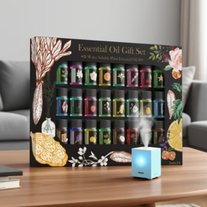 Ensemble de 24 Flacons (3ml Chacun) d'Huiles Essentielles Miniatures