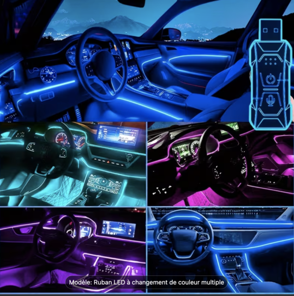 DriveGlow – Kit d'Ambiance Fibre Optique RGB