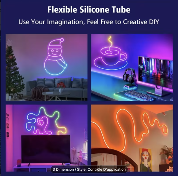 RainbowWave – Néon LED Intelligent à Synchronisation Rythmique