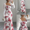 Robe Longue Majesté Florale – Image 2
