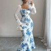 Robe Longue Majesté Florale – Image 9