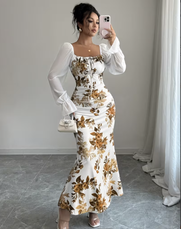 Robe Longue Majesté Florale