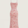 Robe Froncée Rose Dahlia