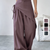 Pantalon uni Épure Croisée-Femme