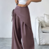 Pantalon uni Épure Croisée-Femme