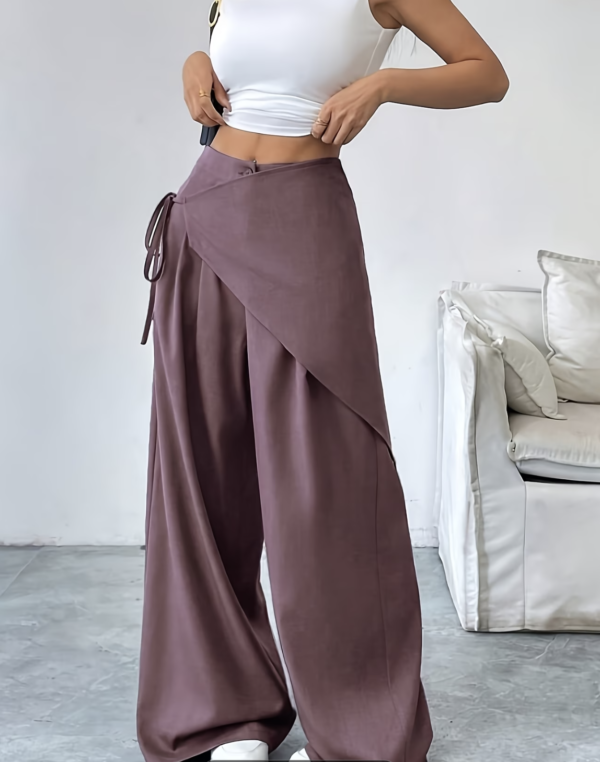 Pantalon uni Épure Croisée-Femme
