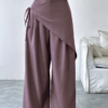 Pantalon uni Épure Croisée-Femme