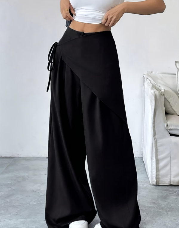 Pantalon uni Épure Croisée-Femme