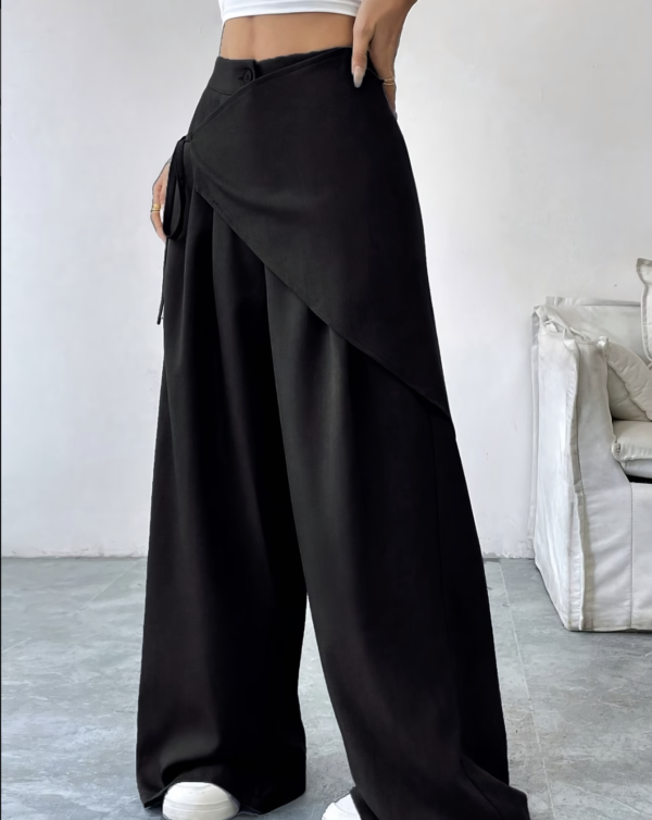 Pantalon uni Épure Croisée-Femme