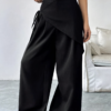 Pantalon uni Épure Croisée-Femme