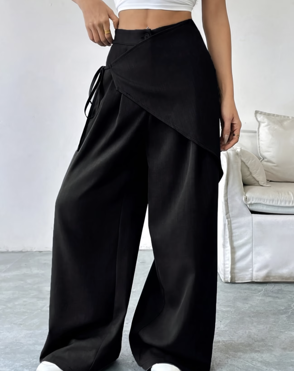Pantalon uni Épure Croisée-Femme