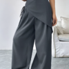 Pantalon uni Épure Croisée-Femme