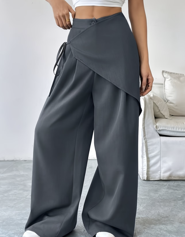 Pantalon uni Épure Croisée-Femme