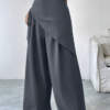 Pantalon uni Épure Croisée-Femme