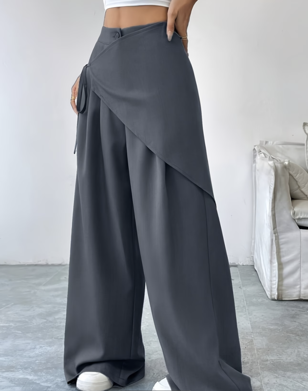 Pantalon uni Épure Croisée-Femme