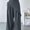 Pantalon uni Épure Croisée-Femme