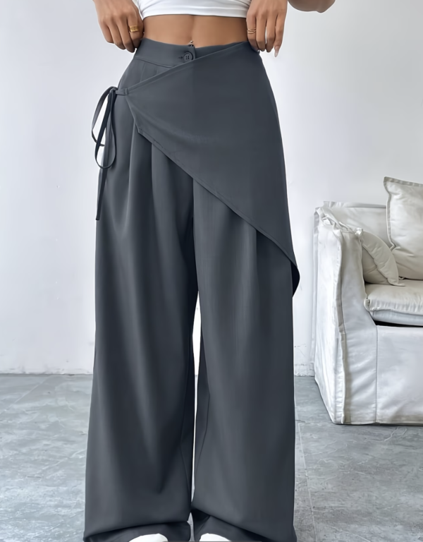 Pantalon uni Épure Croisée-Femme
