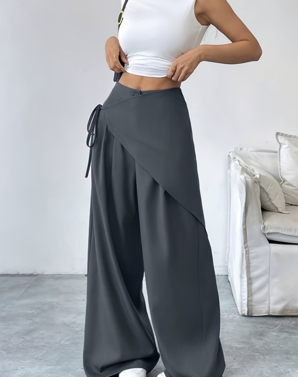 Pantalon uni Épure Croisée-Femme