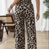 Pantalon Large Imprimé Léopard (Clair, descriptif et optimal pour la recherche)