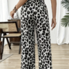 Pantalon Large Imprimé Léopard (Clair, descriptif et optimal pour la recherche)