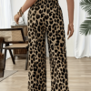 Pantalon Large Imprimé Léopard (Clair, descriptif et optimal pour la recherche)