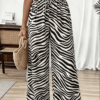 Pantalon Large Imprimé Léopard (Clair, descriptif et optimal pour la recherche)