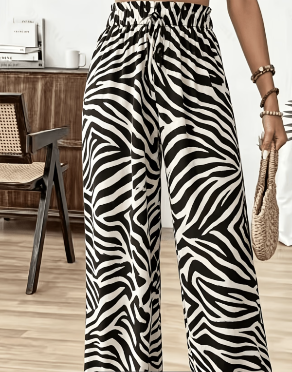 Pantalon Large Imprimé Léopard (Clair, descriptif et optimal pour la recherche)