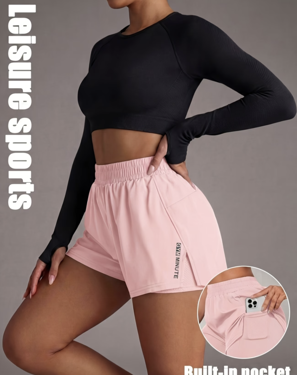 Short de Fitness Double Épaisseur avec Poches