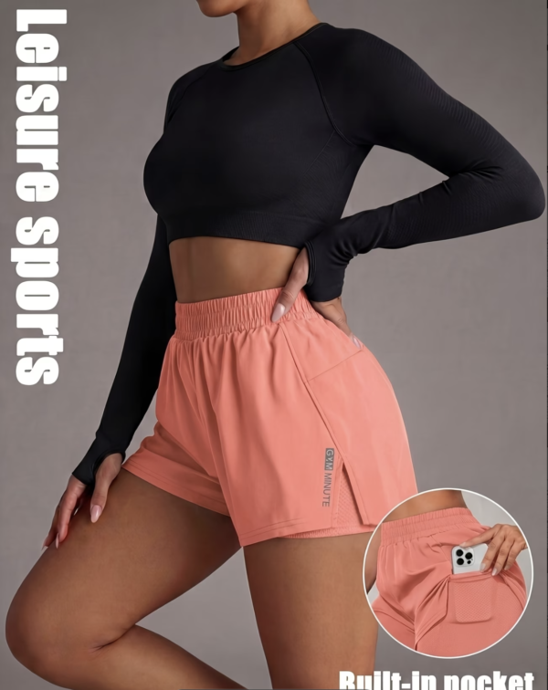 Short de Fitness Double Épaisseur avec Poches