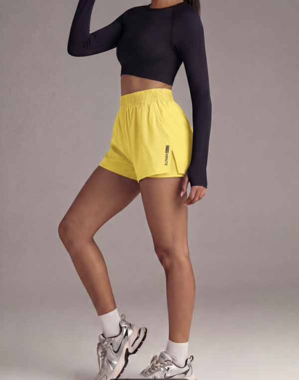 Short de Fitness Double Épaisseur avec Poches