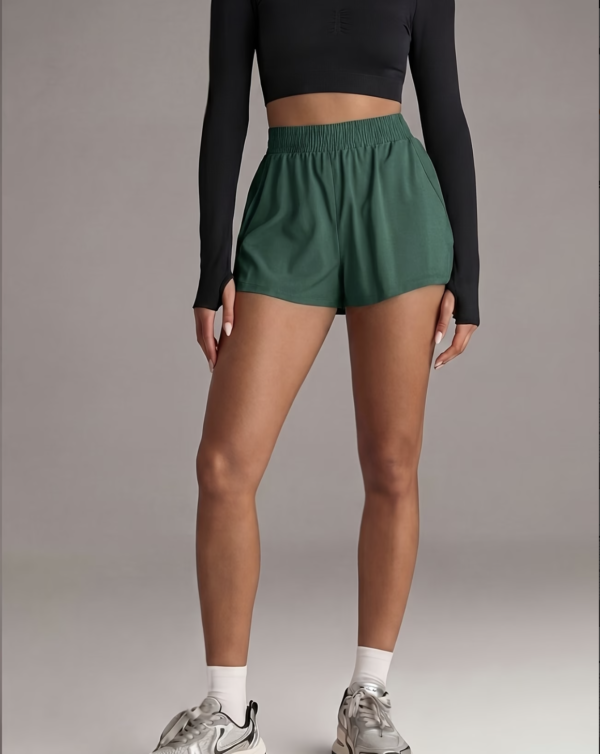 Short de Fitness Double Épaisseur avec Poches